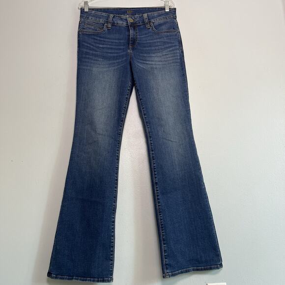 Kut Womens High Rise Bootcut Denim Jeans Sz 10 Boho Western Med Wash Workwear - Picture 1 of 13